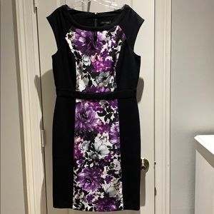 White House Black Market black and floral dress.